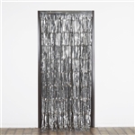3ft x 8ft Sparkling Metallic Foil Fringe Curtain - Silver