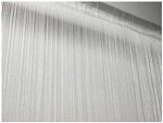 Fringe Inspired 3ft x 8ft String Tassel White Curtain