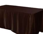 Chocolate 90x132" Satin Rectangle Tablecloth