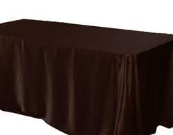 Chocolate 60x102" Satin Rectangle Tablecloth