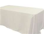 White 90x132" Satin Rectangle Tablecloth