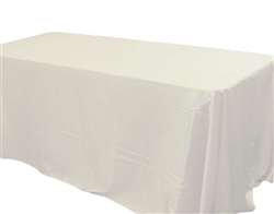 White 72x120" Satin Rectangle Tablecloth