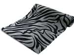 Zebra Stripes fabric bolt 12" x 10Yards - Silver / Black