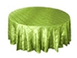 120" Round Tablecloth Pintuck - Apple Green