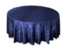 120" Round Tablecloth Pintuck - Navy Blue