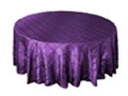 120" Round Tablecloth Pintuck - Purple