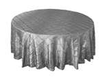 120" Round Tablecloth Pintuck - Silver
