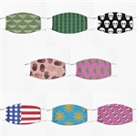 Designer Reusable Spandex Masks Variety Pack Collection by Nikki D - 8 Pack - One Of Each Design