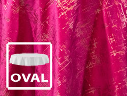 108" x 156" Premium Etched Velvet Oval Tablecloth