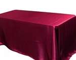 Burgundy 60x102" Satin Rectangle Tablecloth
