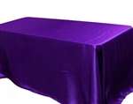 Purple 60x102" Satin Rectangle Tablecloth