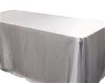 Silver 60x102" Satin Rectangle Tablecloth