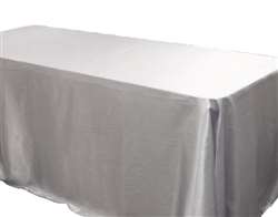 Silver 60x102" Satin Rectangle Tablecloth
