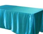 Turquoise 60x102" Satin Rectangle Tablecloth