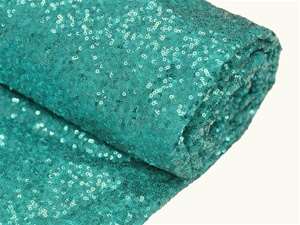Extravaganza Duchess Sequin Fabric Bolt - Turquoise 54" x 4yards