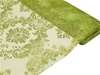 Glittered Damask Flocking on Organza - Apple Green 54" x 10yards