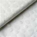 54" x 10 Yards Velvet Dots Sheer Organza Fabric Bolt - Ivory