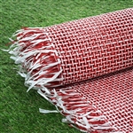 54" x 4 Yards Premium Raffia Picnic Party Upholstery Fabric Bolt - Red/White