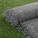 54" x 4 Yards Premium Raffia Picnic Party Upholstery Fabric Bolt - Black/Silver