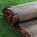 54" x 4 Yards Premium Raffia Picnic Party Upholstery Fabric Bolt - Chocolate/Natural