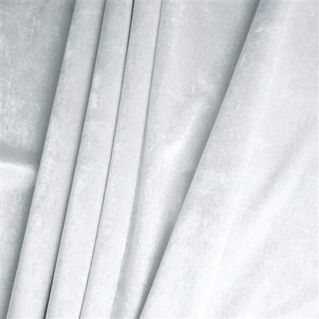 65" x 5 Yards Velvet Fabric Bolt Roll - White