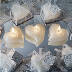 Only for You Large Floating Heart Candle 25 Pack - White