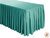 FR Box Pleat Polyester Table Skirts - 6 Foot Table (3 sides covered) - 11 foot section
