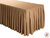 FR Box Pleat Polyester Table Skirts - 6 Foot Table (3 sides covered) - 11.5 foot section