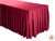 FR Box Pleat Polyester Table Skirts - 6/8 Foot Table - 9.5 foot section