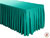 FR Box Pleat Polyester Table Skirts - 8 FT Table (all sides covered) - 21 FT section