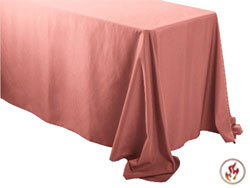 Rental Flame Retardant 90" x 156" Rectangle Polyester Tablecloth