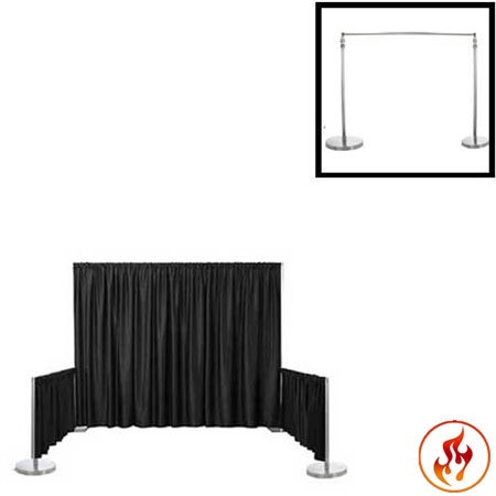 Rental Flame Retardant Polyester Back Drop With 3" Top Pocket 72" W X 8Ft High
