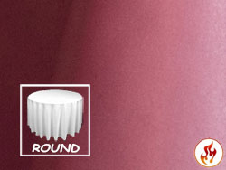 Fire Retardant 102" Satin Lamour Round Tablecloth