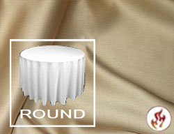 Rental Fire Retardant 108" Satin Lamour Round Tablecloth
