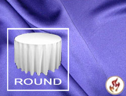 Rental Fire Retardant 114" Satin Lamour Round Tablecloth