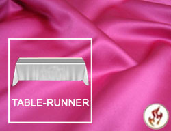 Rental Fire Retardant 12”x108” Satin Lamour Table Runner
