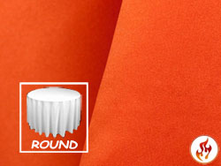 Fire Retardant 120" Satin Lamour Round Tablecloth