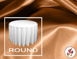 Rental Fire Retardant 120" Round Satin Lamour Tablecloth