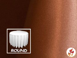 Fire Retardant 132" Satin Lamour Round Tablecloth