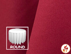 Fire Retardant 70" Satin Lamour Round Tablecloth