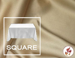 Rental Fire Retardant 72"x72" Satin Lamour Overlay Tablecloth
