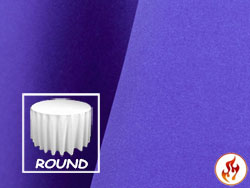 Fire Retardant 84" Satin Lamour Round Tablecloth