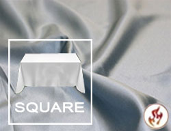 Rental Fire Retardant 90"x90" Satin Lamour Overlay Tablecloth