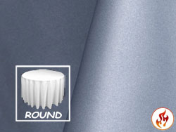 Fire Retardant 90" Satin Lamour Round Tablecloth