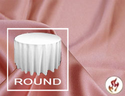 Rental Fire Retardant 90" Satin Lamour Round Tablecloth