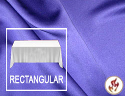 Rental Fire Retardant 90"x132" Satin Lamour Rectangular Tablecloth