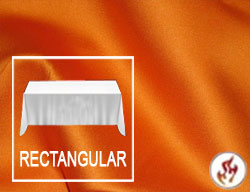 Rental Fire Retardant 90" x 156" Satin Lamour Rectangle Tablecloth