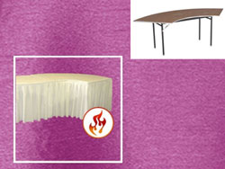 Flame Retardant Polished-Luster Satin Serpentine Tablecloth (4830 Model)