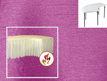 Flame Retardant Polished-Luster Satin Serpentine Tablecloth (6630/3096 Model)