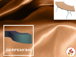 Flame Retardant Satin Lamour Serpentine Tablecloth (4830 Model)